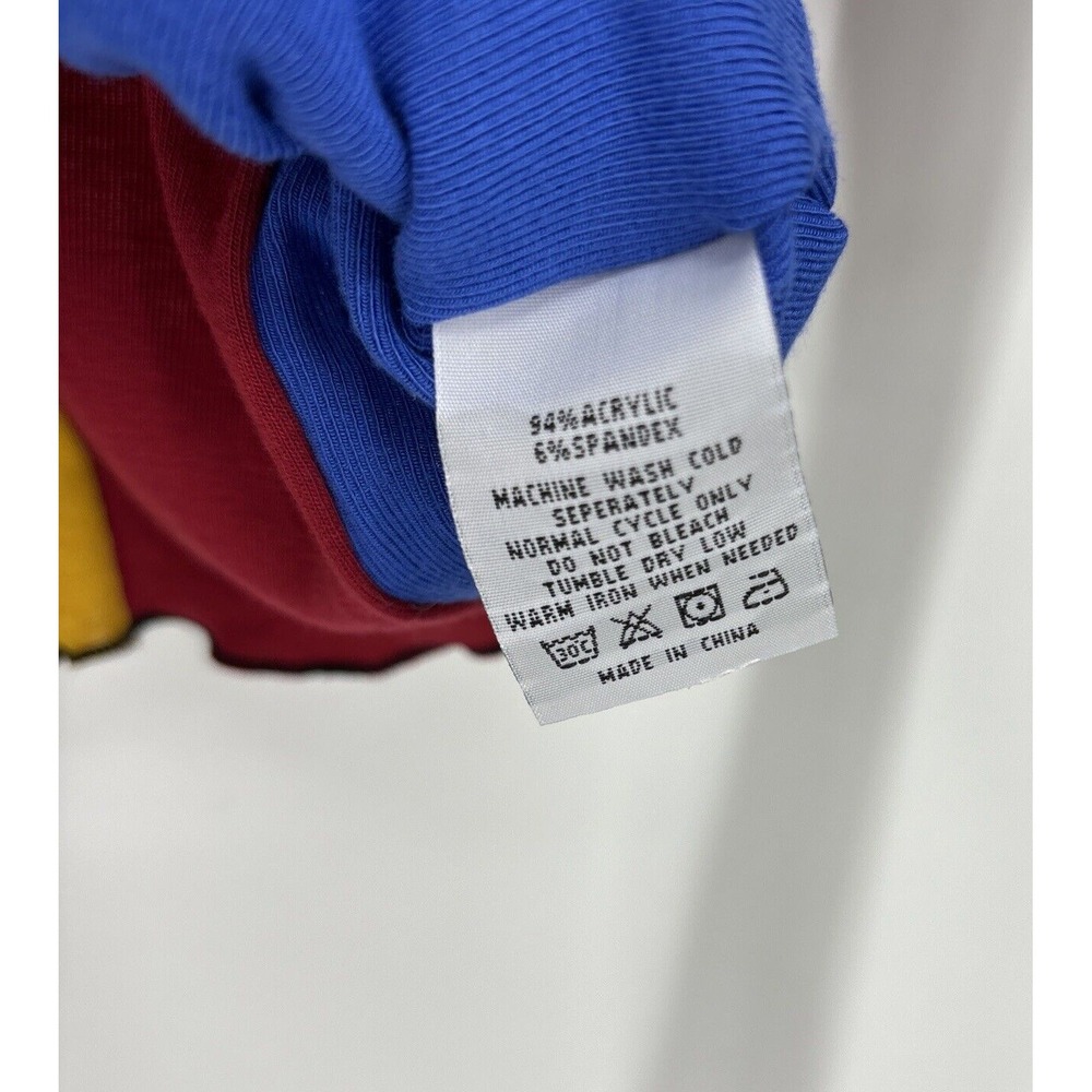 Samii Ryan Disney Mickey Mouse Colorblock Long Sleeve Top Sz Small Park Rare HTF - Picture 7 of 9